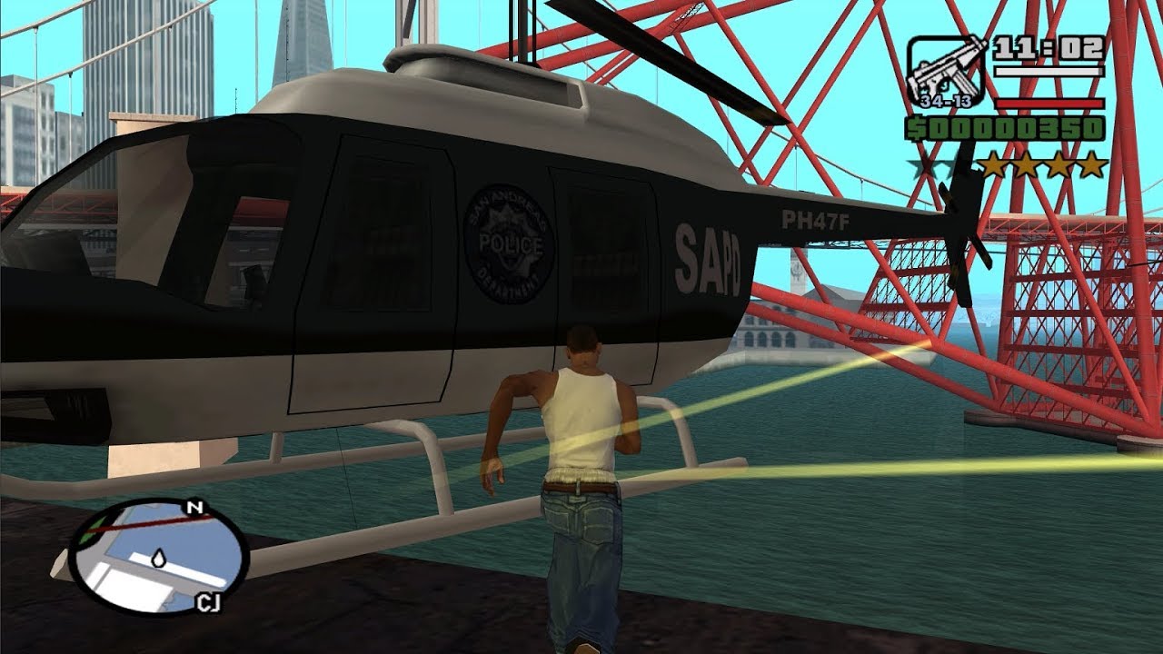 تحميل GTA San Andreas – How get the Police Maverick at the very beginning of the game